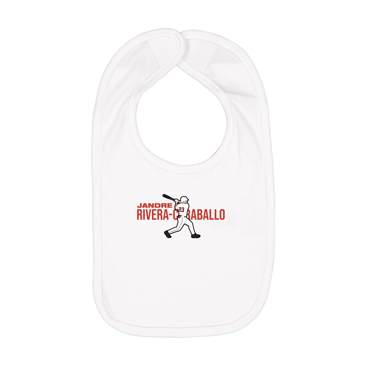 Infant Bib — Player Name in White