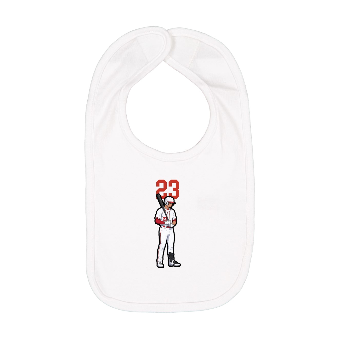 Infant Bib — Number Top in White