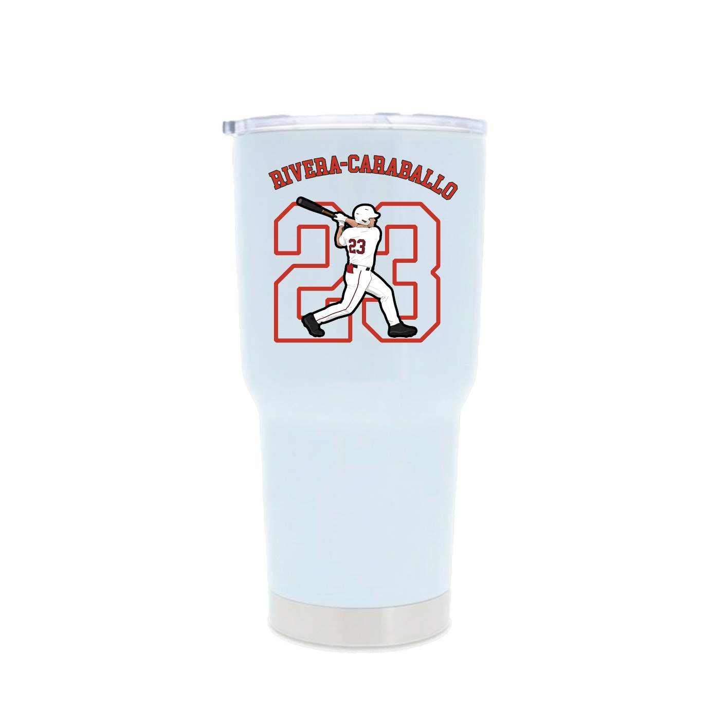 30oz Stainless Steel Tumbler — Shirsey Arch in White