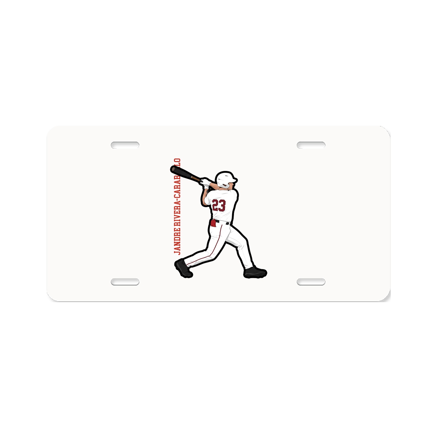 License Plate — Name Vertical in Classic