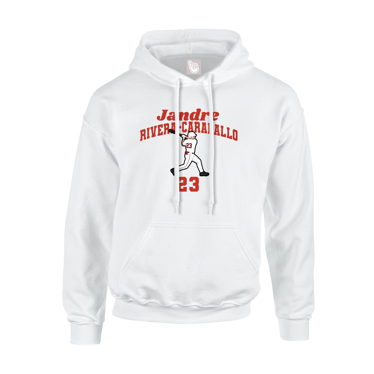 Youth Hoodie — Signature Arch in White