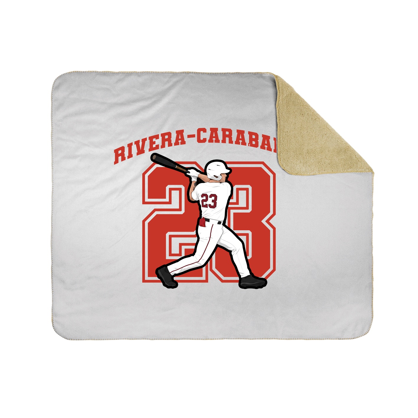 Throw Blanket — Number in White