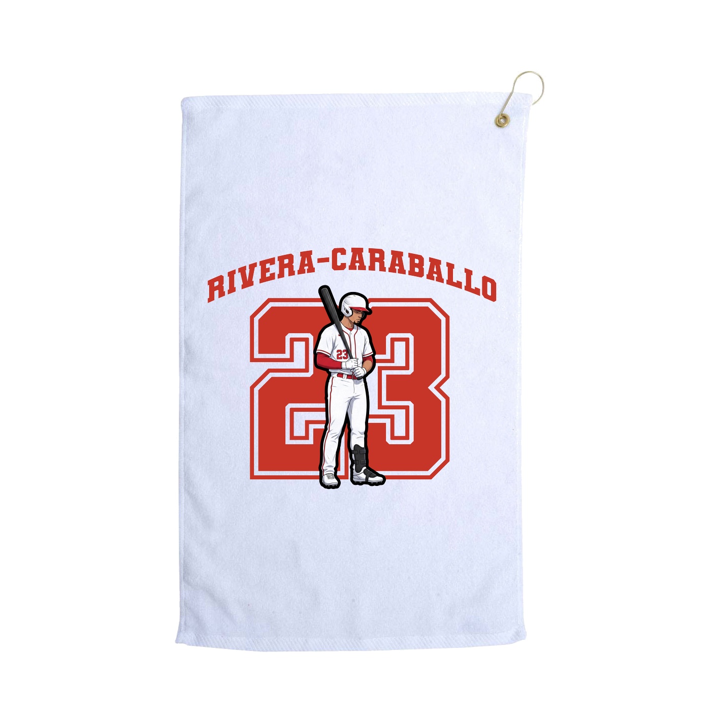 Golf Towel — Number in White