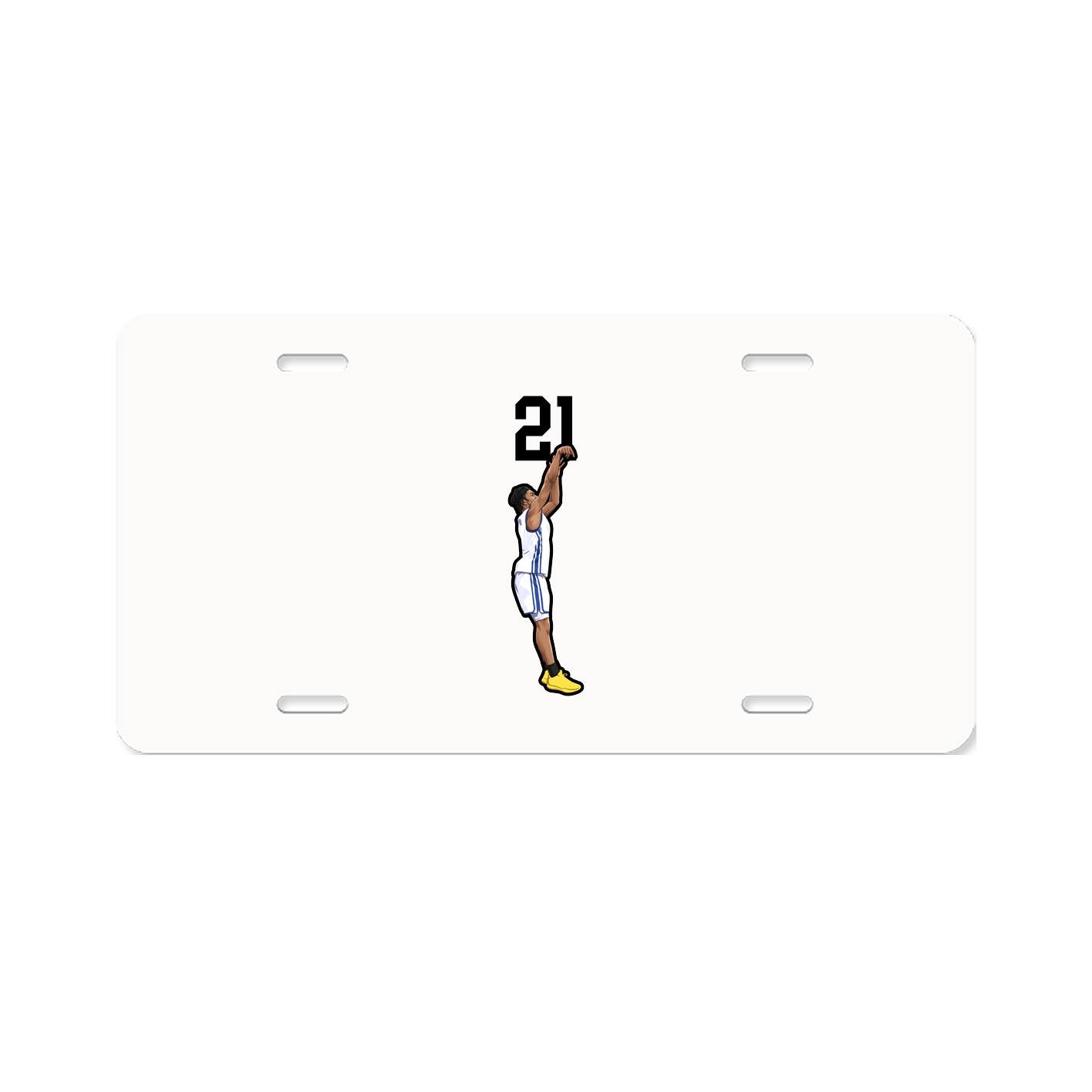License Plate — Number Top in Classic