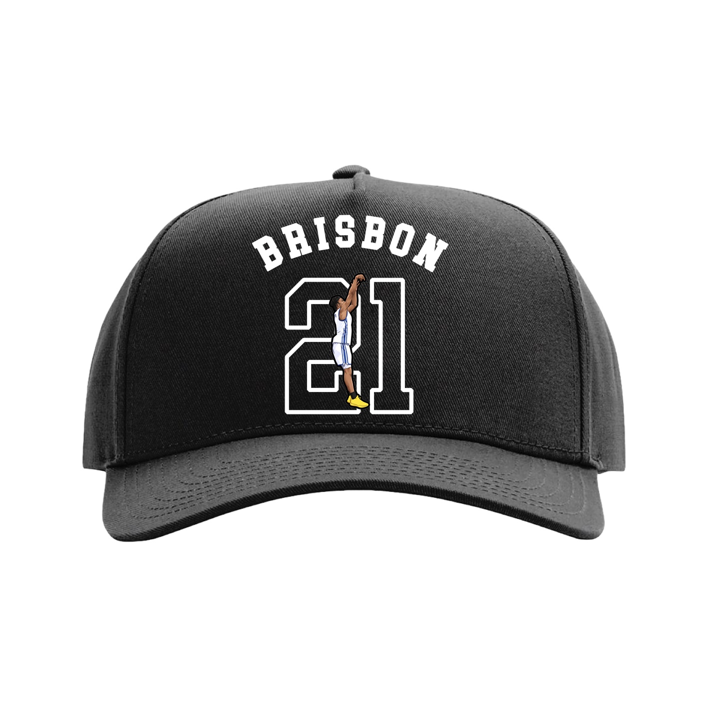 Full Fabric Five-Panel Champ Cap — Shirsey Arch in Black
