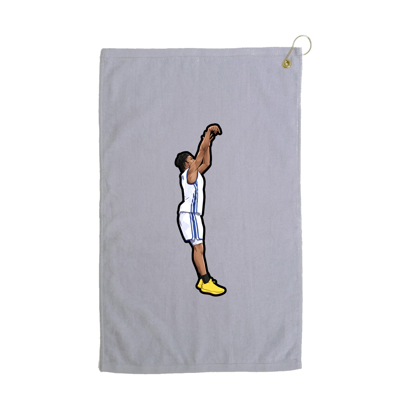 Golf Towel — Name Vertical in Grey