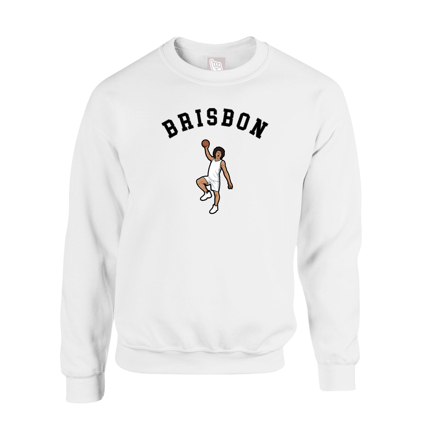 Fleece Crew — Shirsey Arch in White