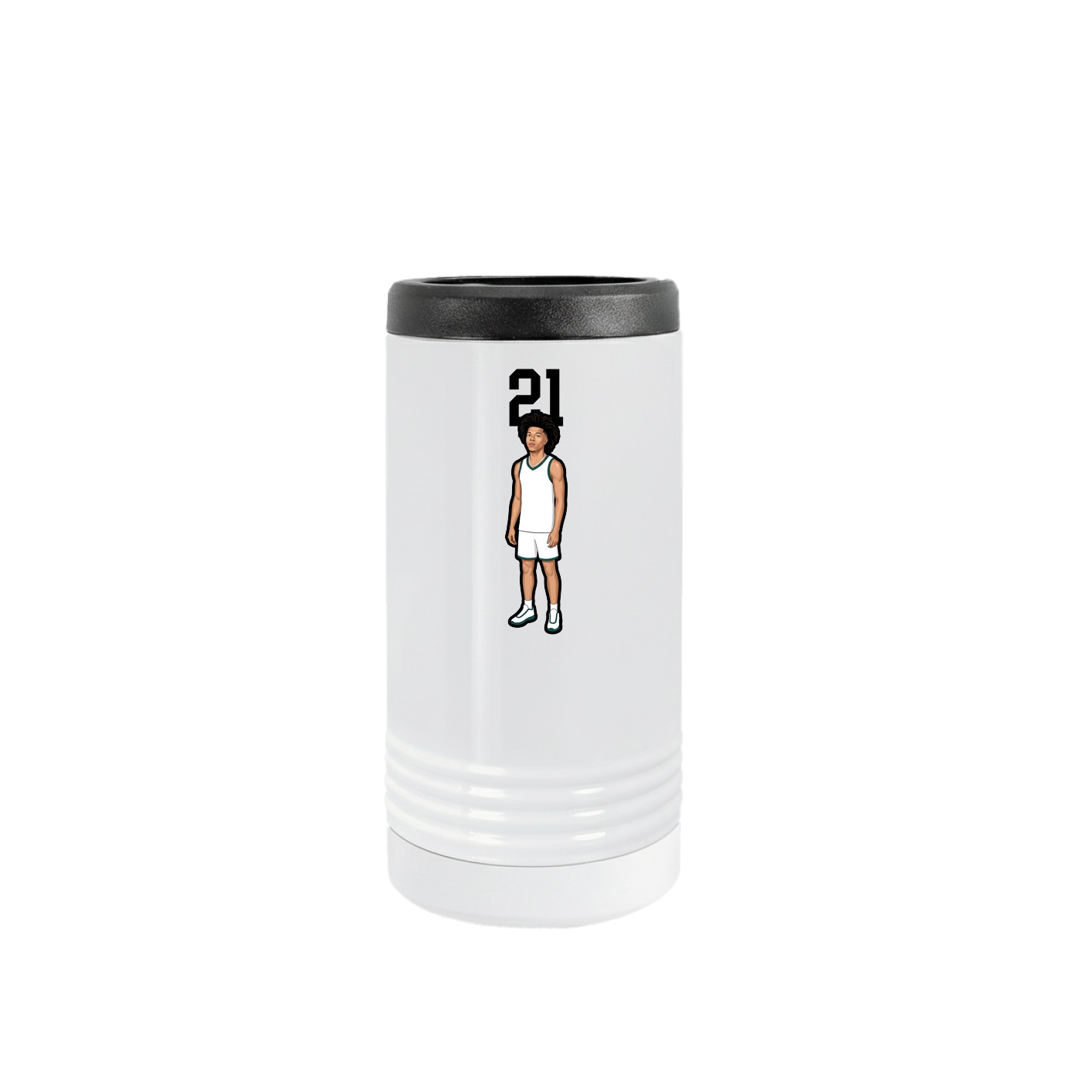 Slim Beverage Holder — Number Top in White