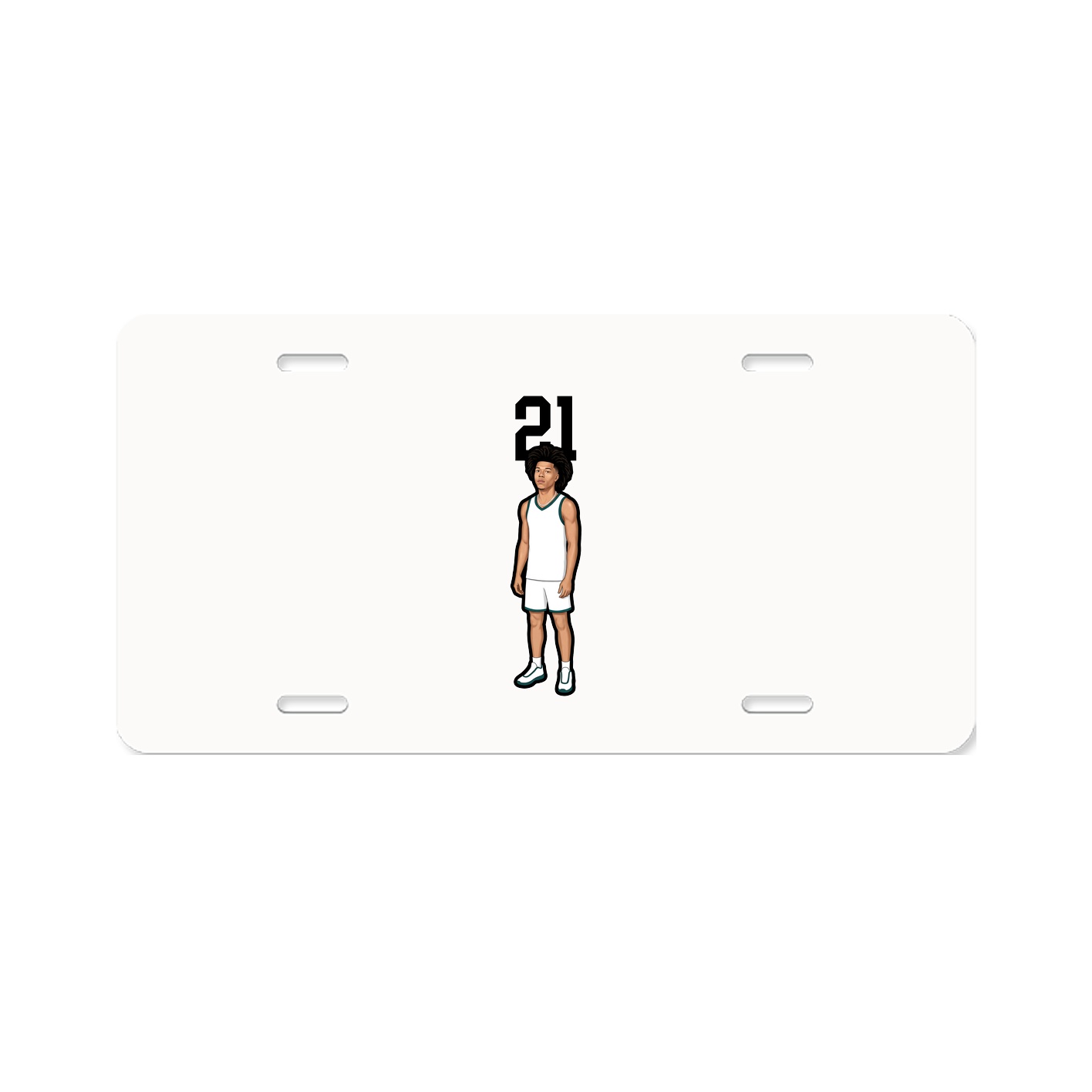 License Plate — Number Top in Classic
