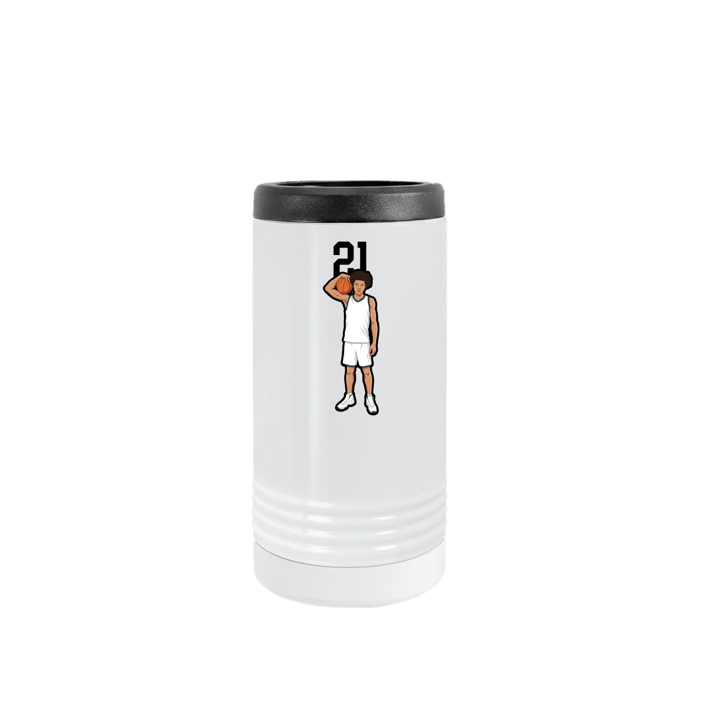 Slim Beverage Holder — Number Top in White