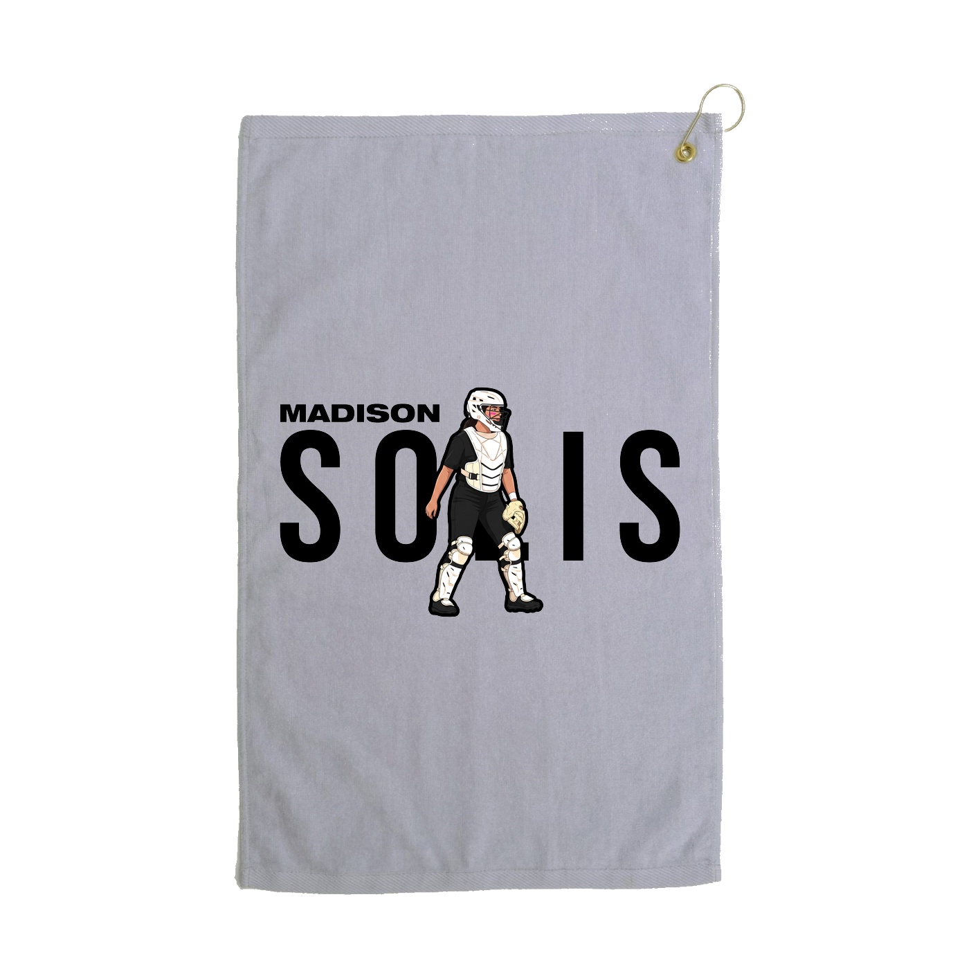 Golf Towel — Player Name in Grey