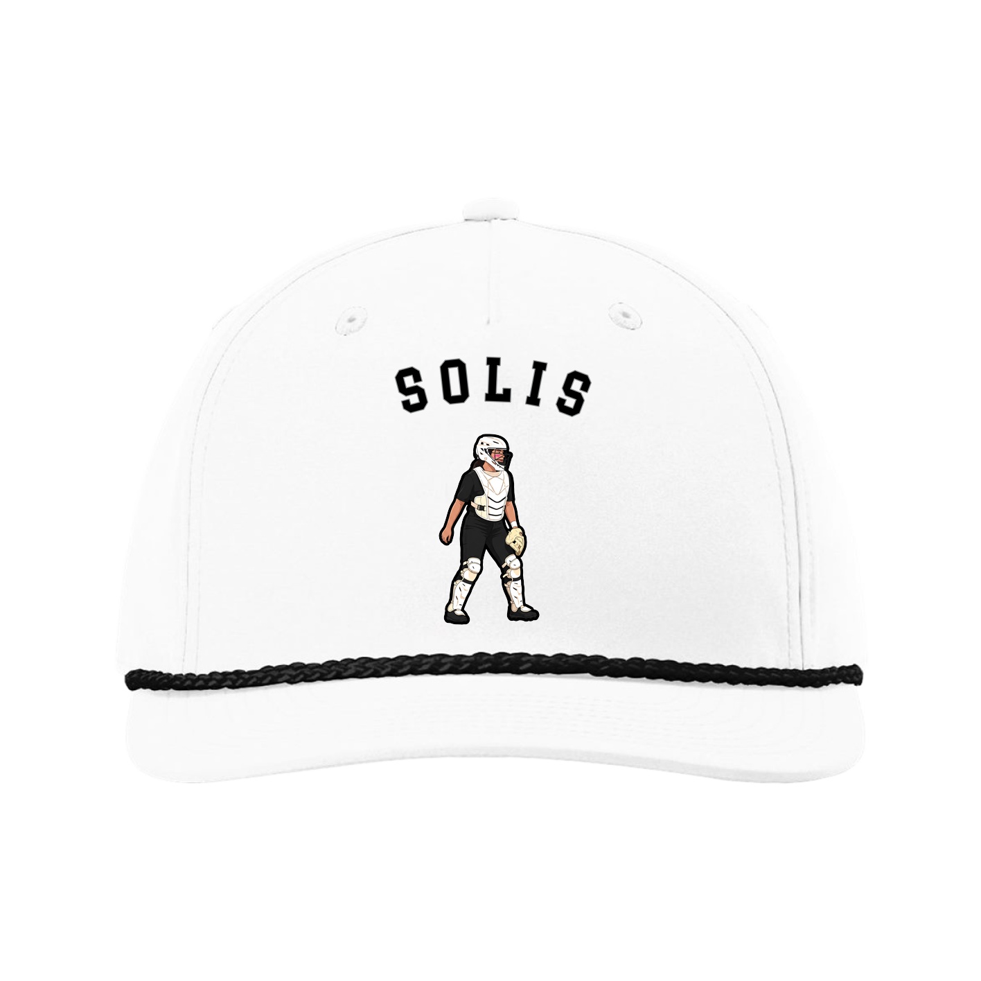 Five-Panel Classic Rope Cap — Shirsey Arch in White