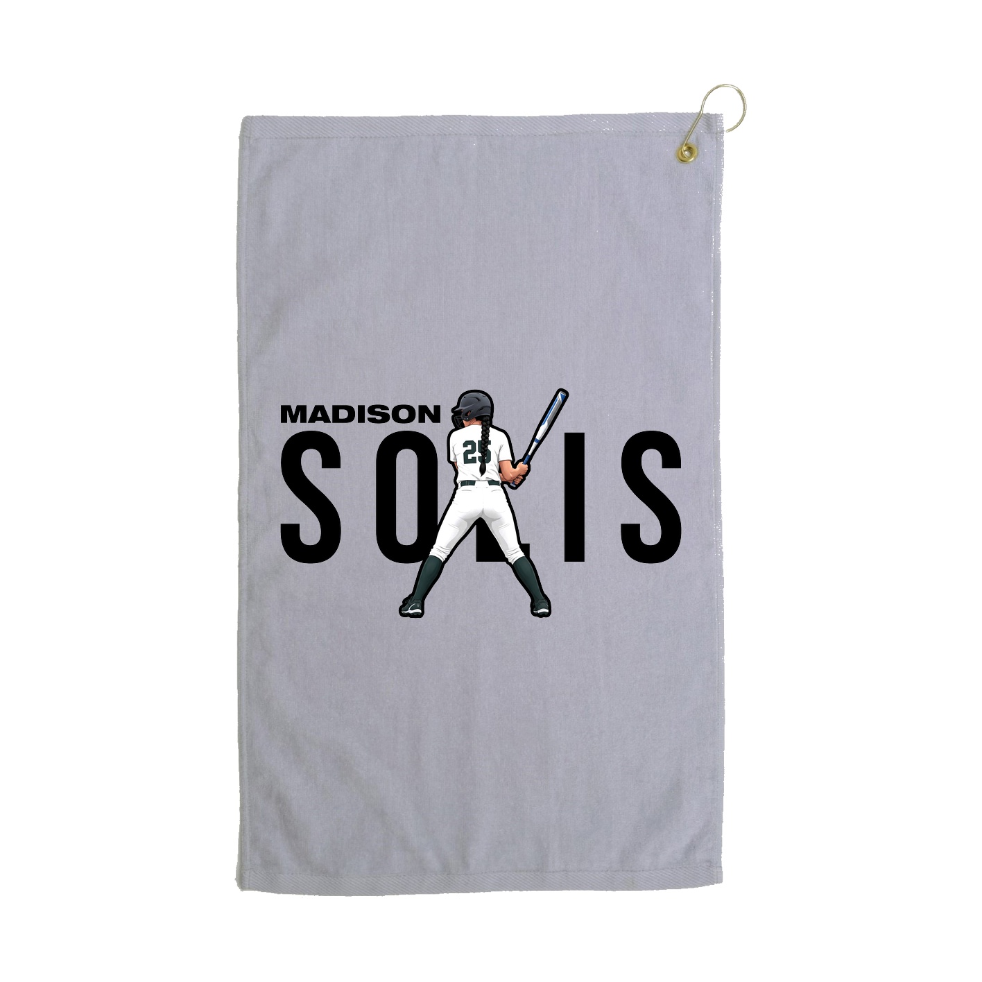 Golf Towel — Player Name in Grey