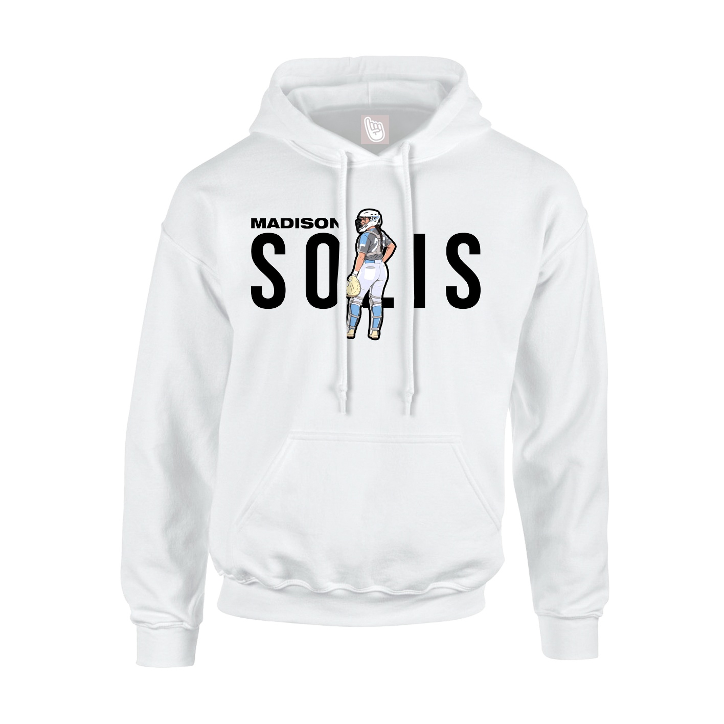 Youth Hoodie — Player Name in White