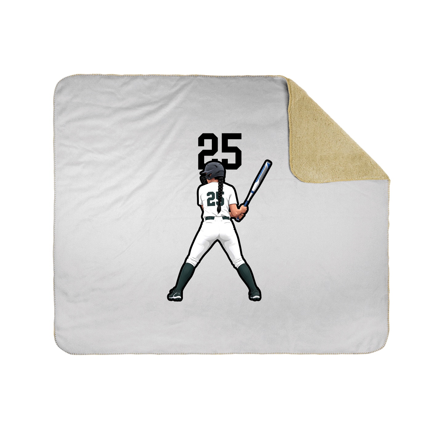 Throw Blanket — Number Top in White