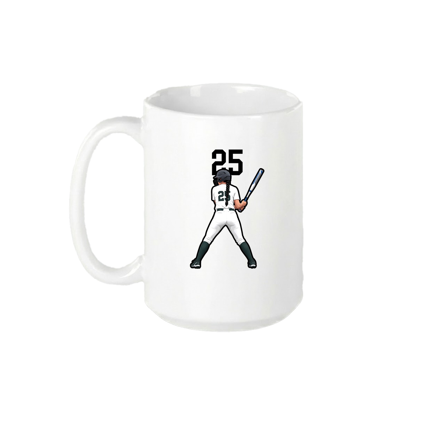 15oz Coffee Mug — Number Top in White