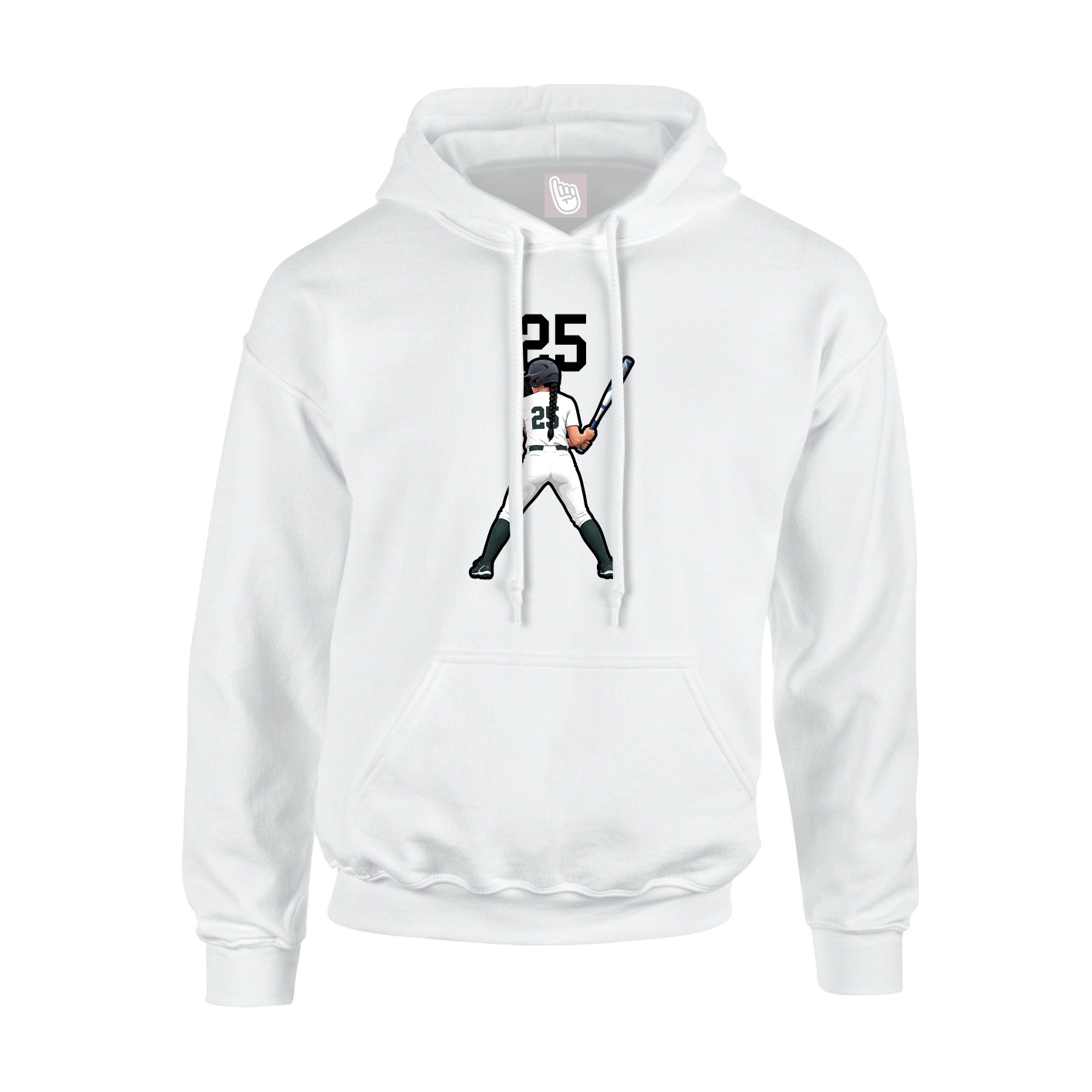 Hoodie — Number Top in White