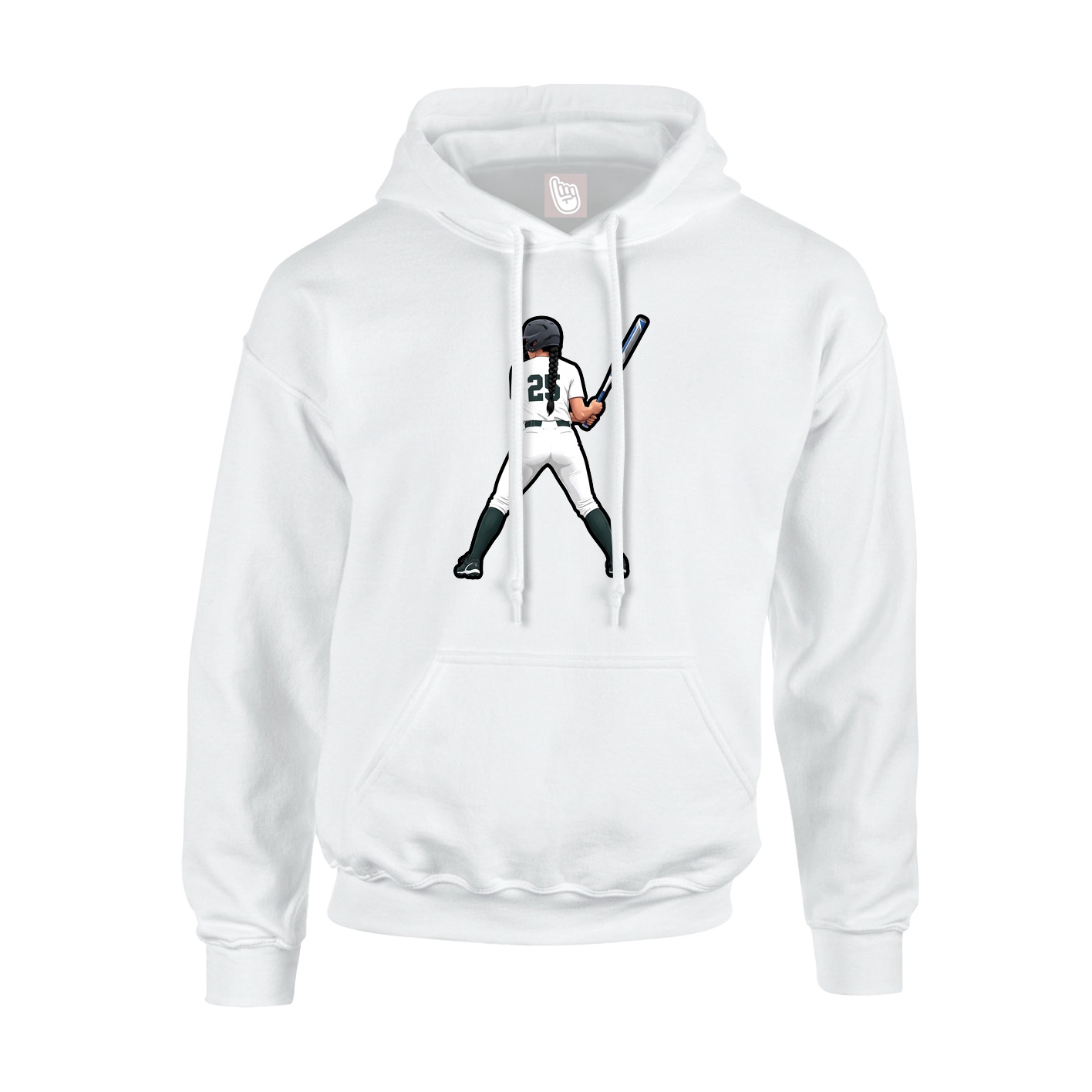 Hoodie — Name Vertical in White