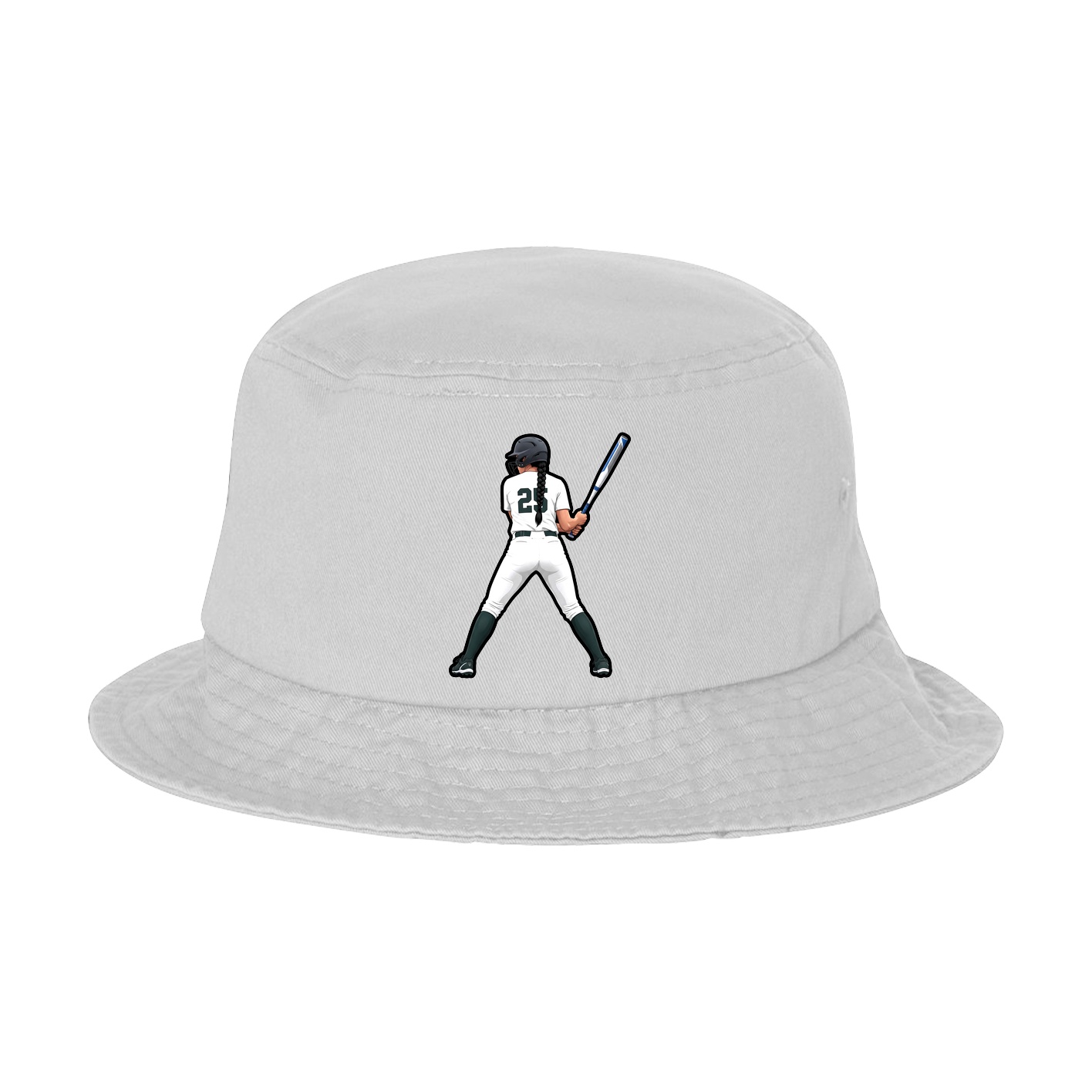 Bucket Cap — Name Vertical in White