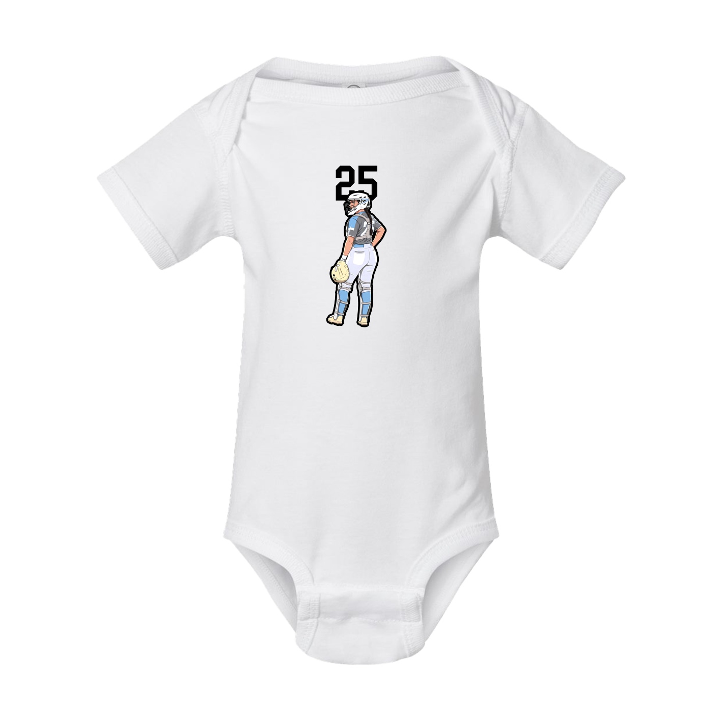 Baby Onesie — Number Top in White