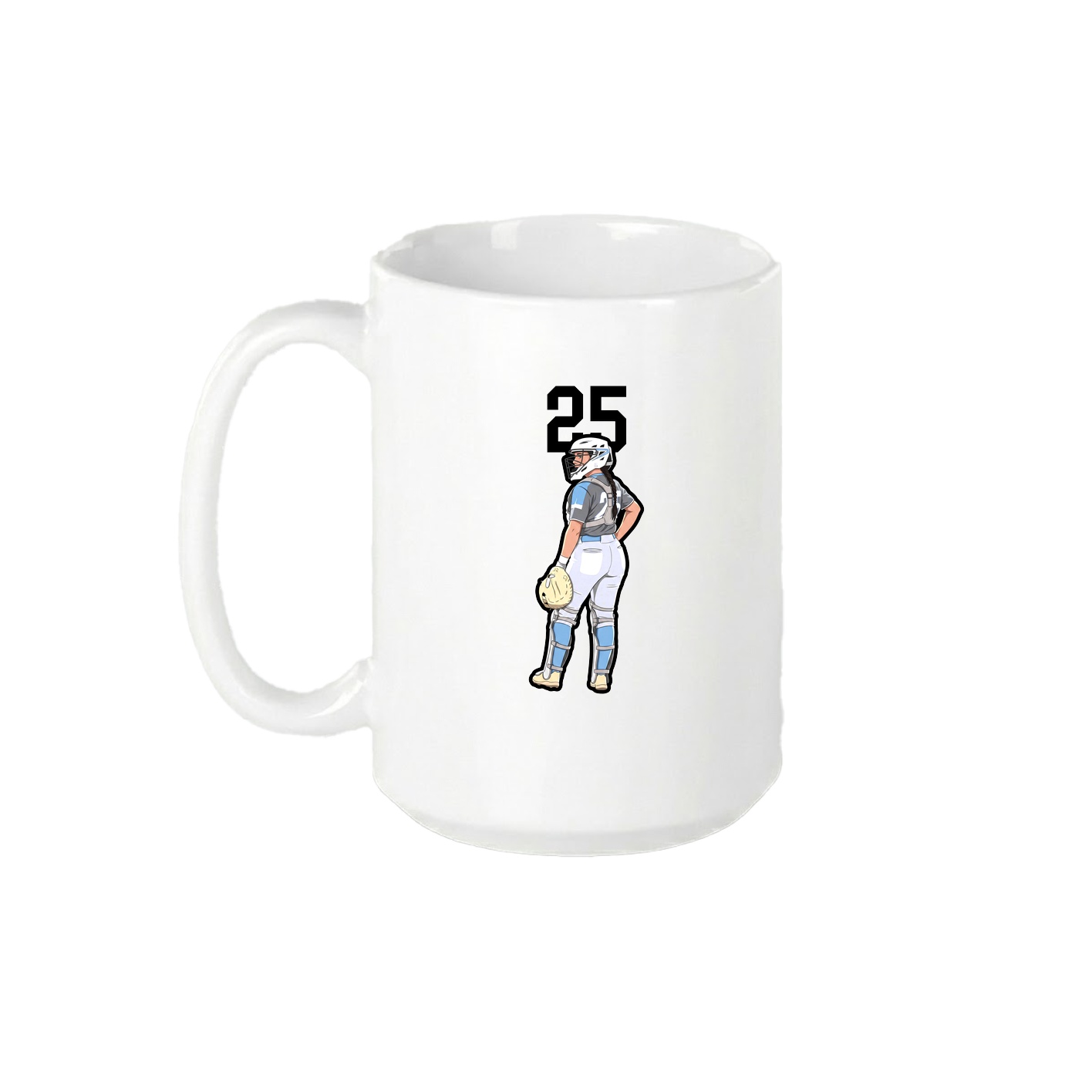 15oz Coffee Mug — Number Top in White