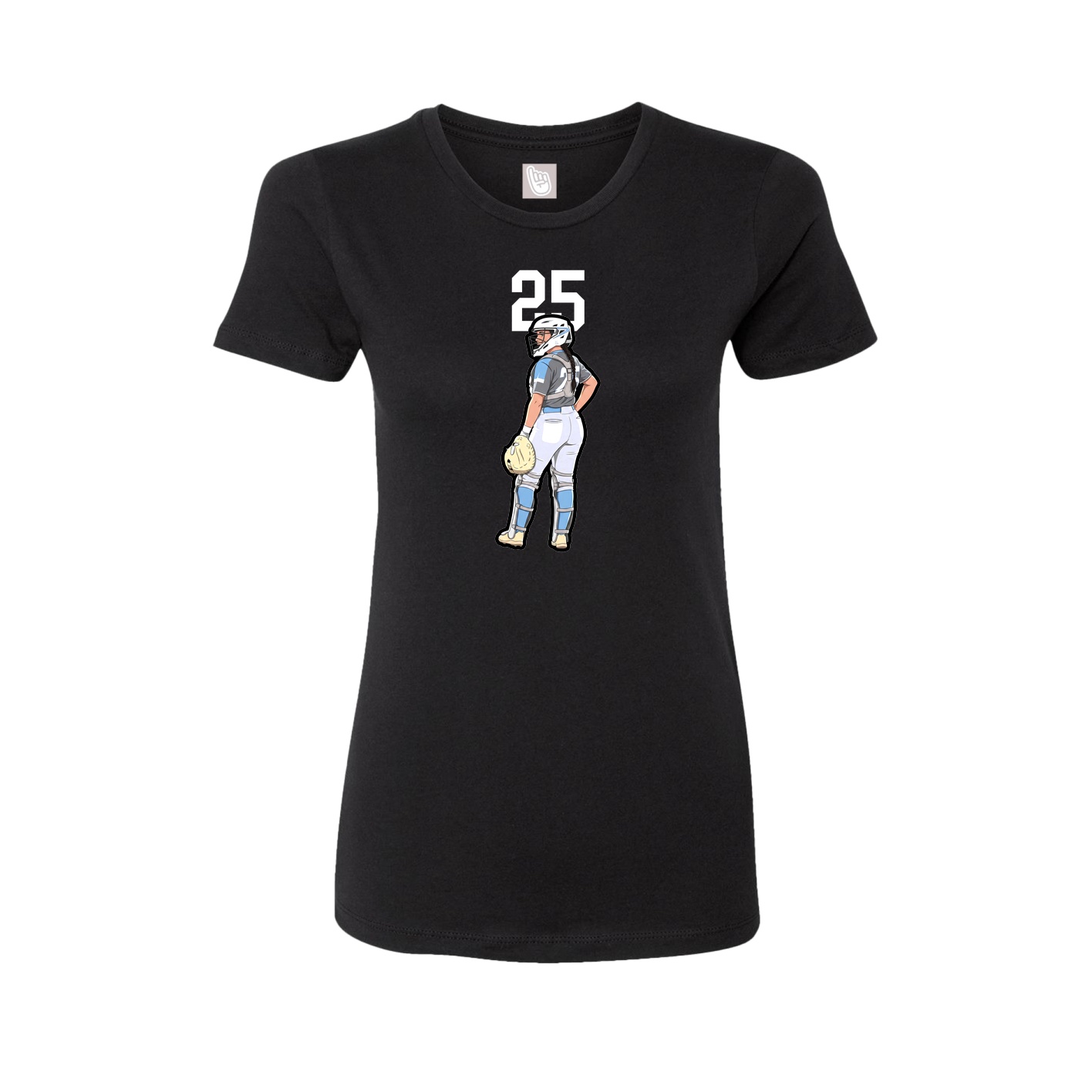 Womens Tee — Number Top in Black