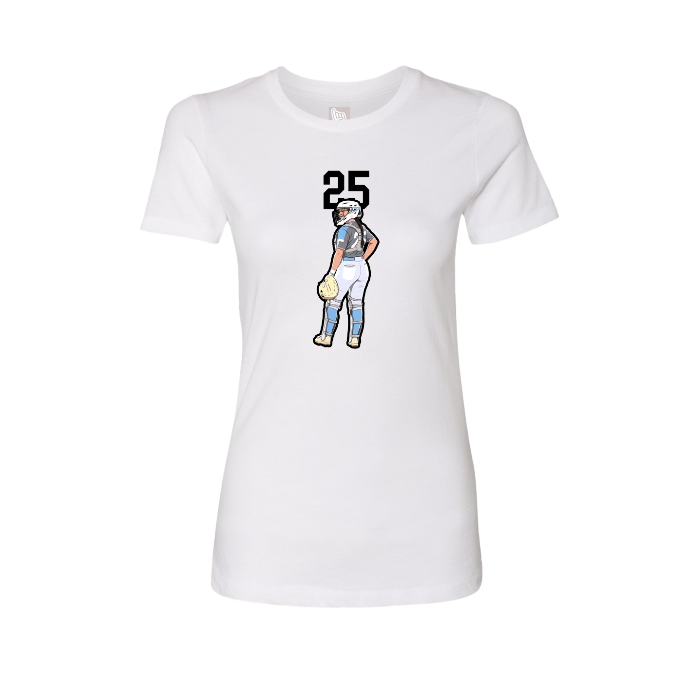 Womens Tee — Number Top in White