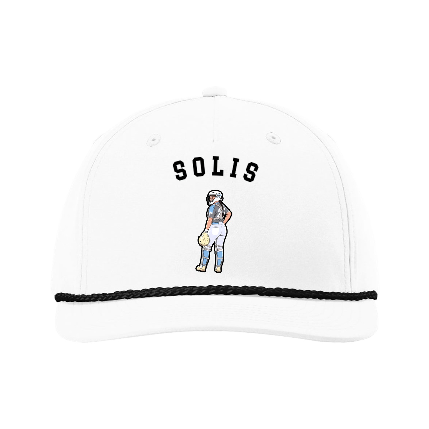 Five-Panel Classic Rope Cap — Shirsey Arch in White