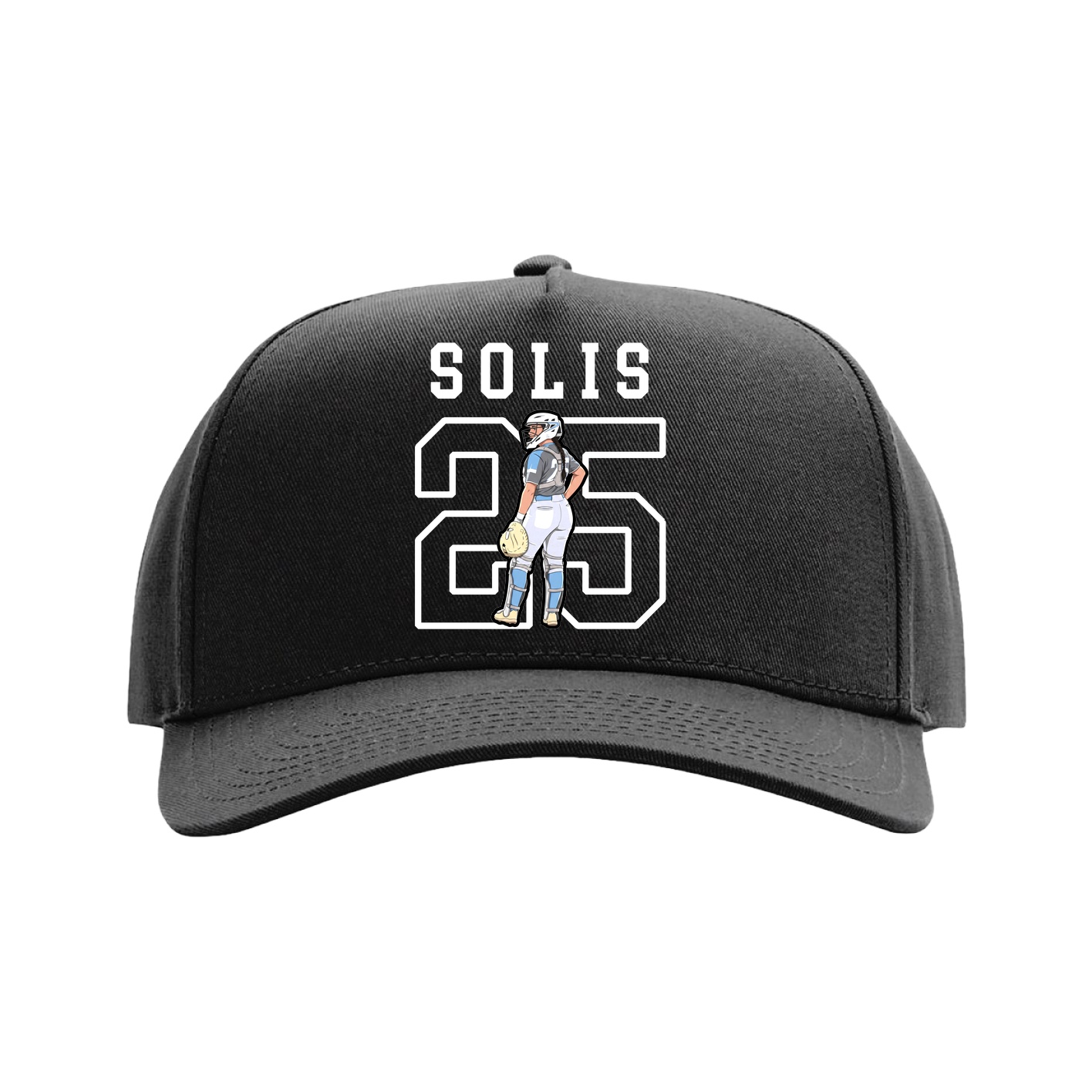 Full Fabric Five-Panel Champ Cap — Shirsey in Black