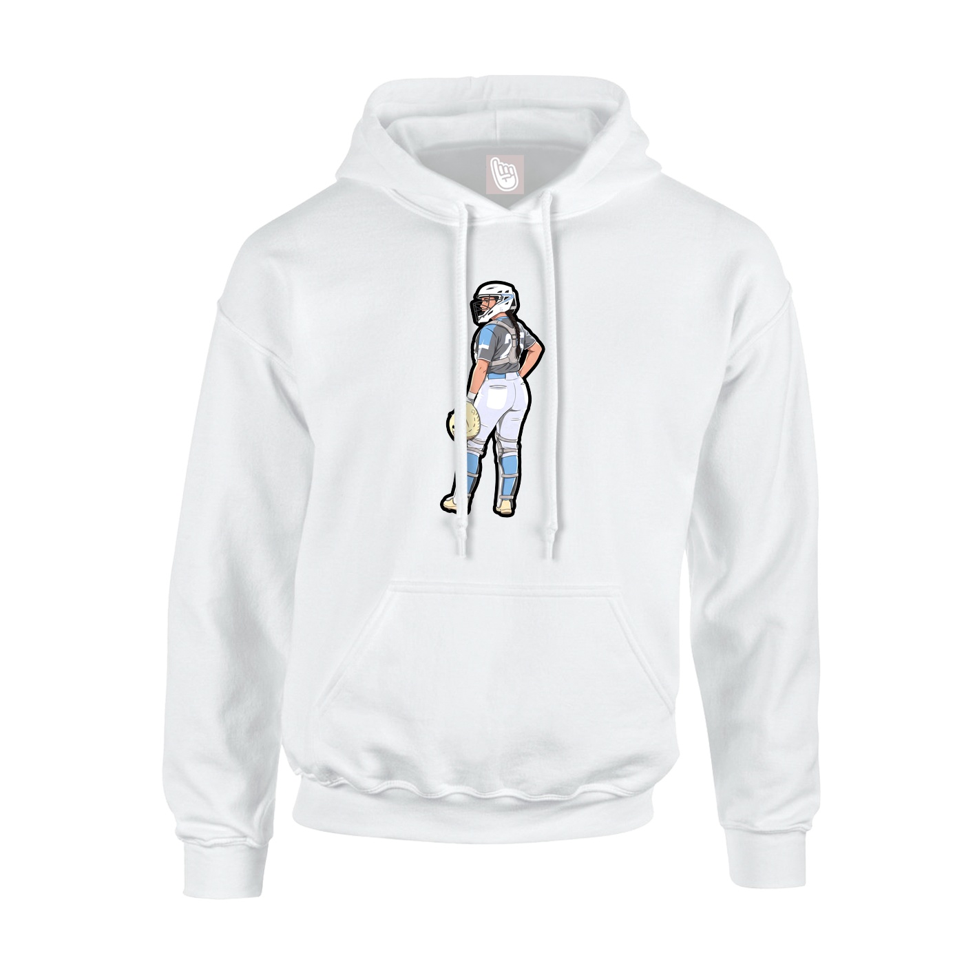 Hoodie — Name Vertical in White