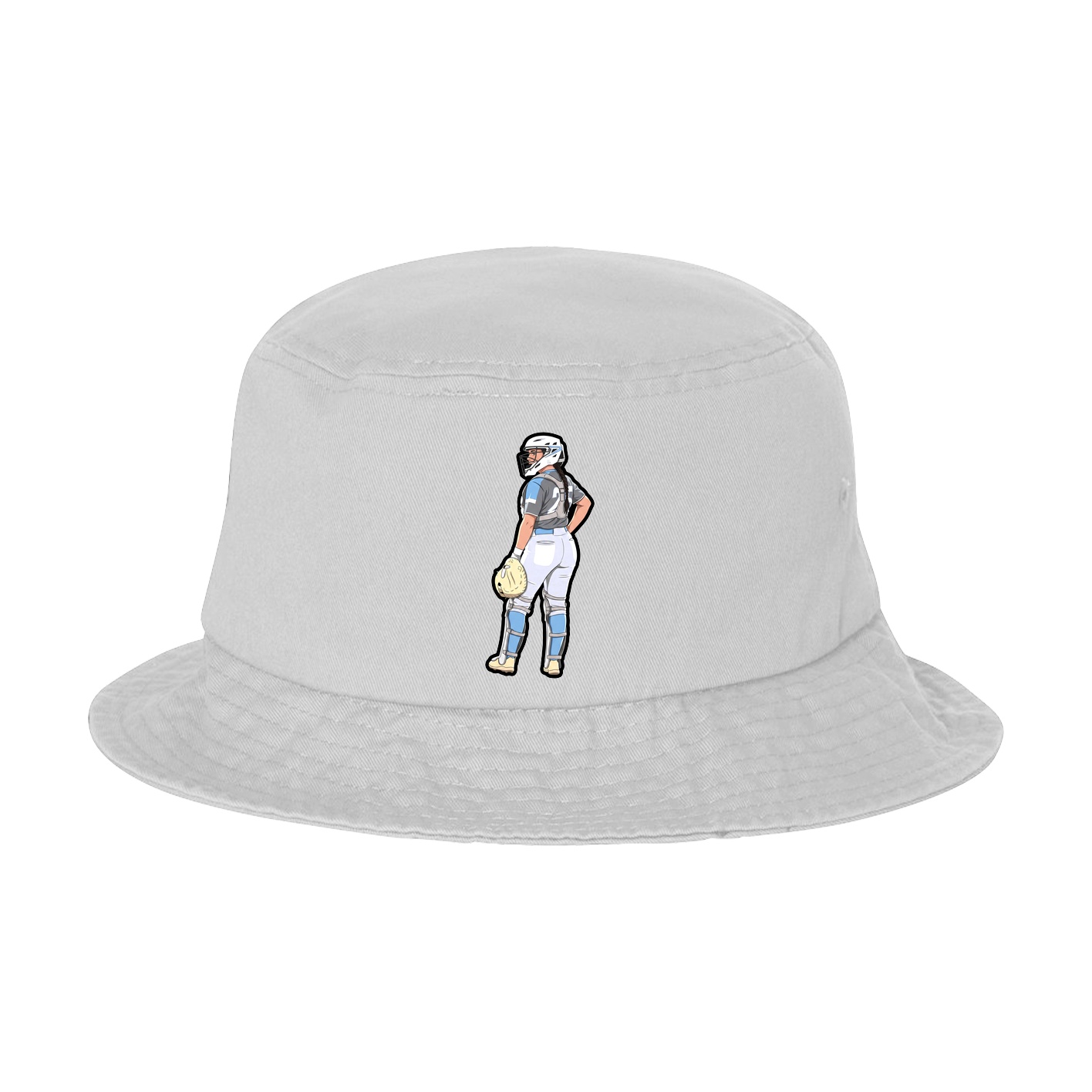 Bucket Cap — Name Vertical in White