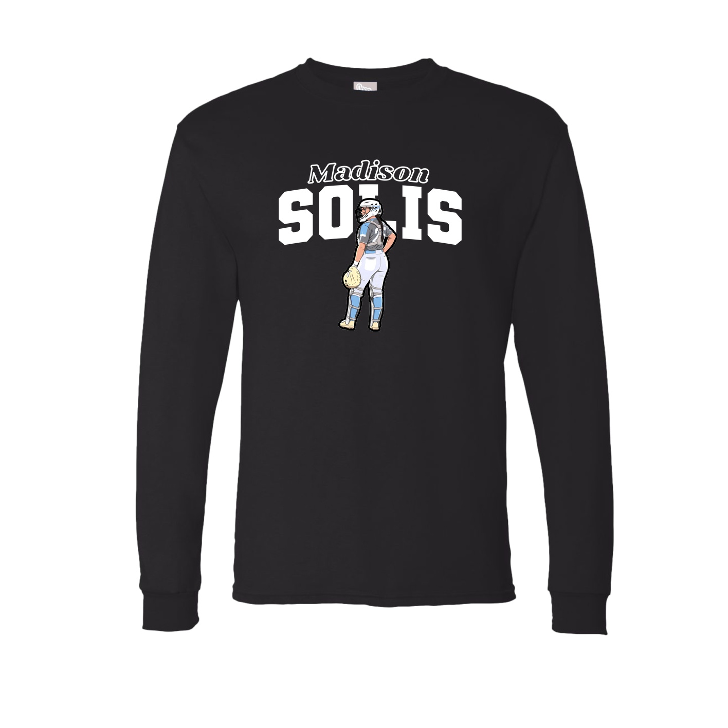 Long Sleeve Tee — Name Arch in Black