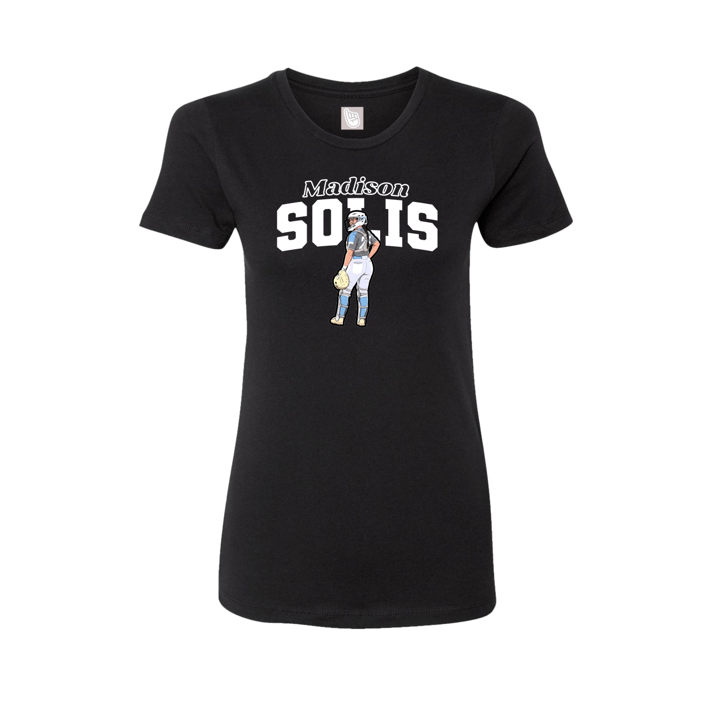 Womens Tee — Name Arch in Black