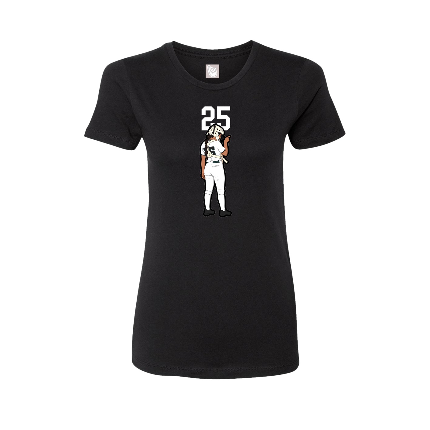 Womens Tee — Number Top in Black