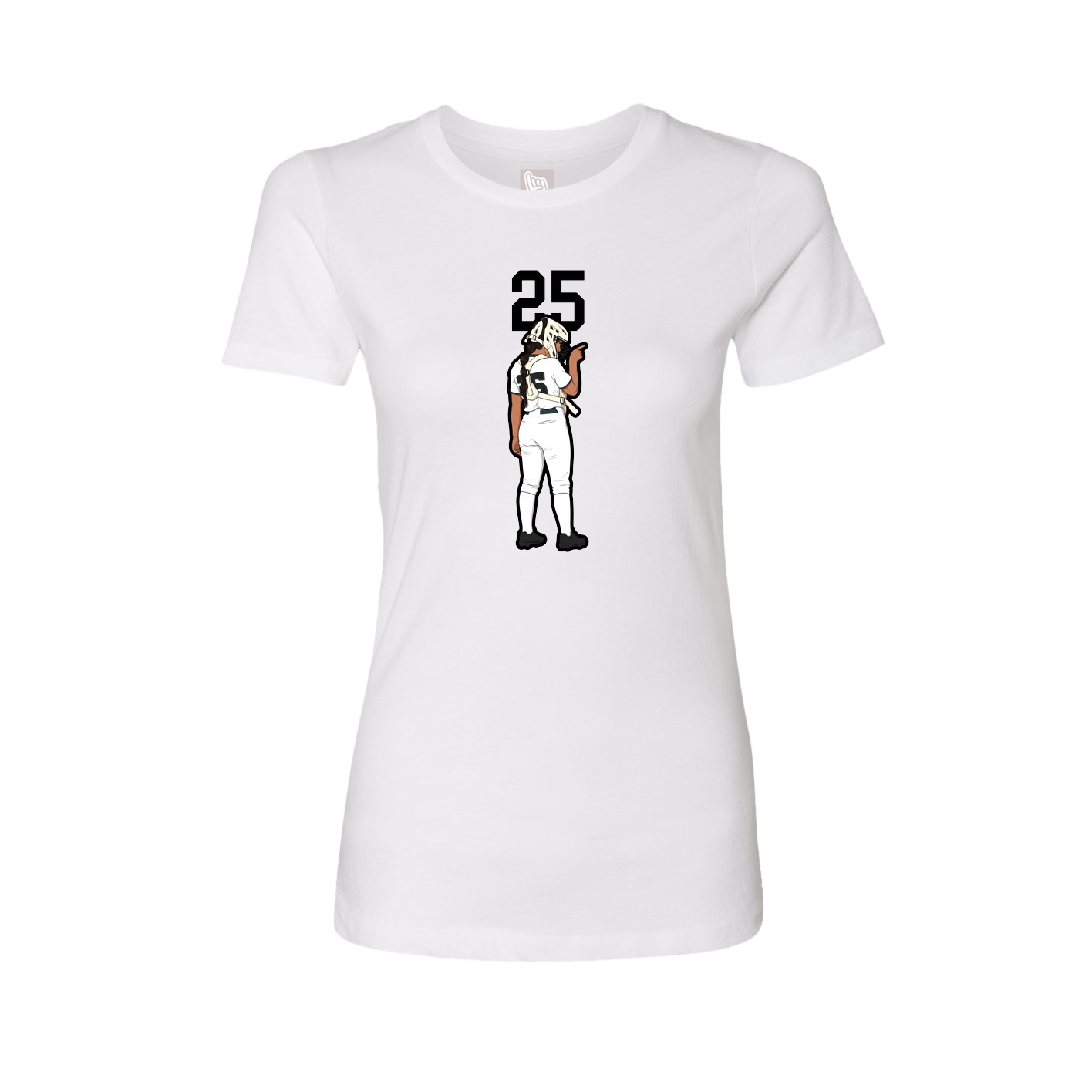 Womens Tee — Number Top in White