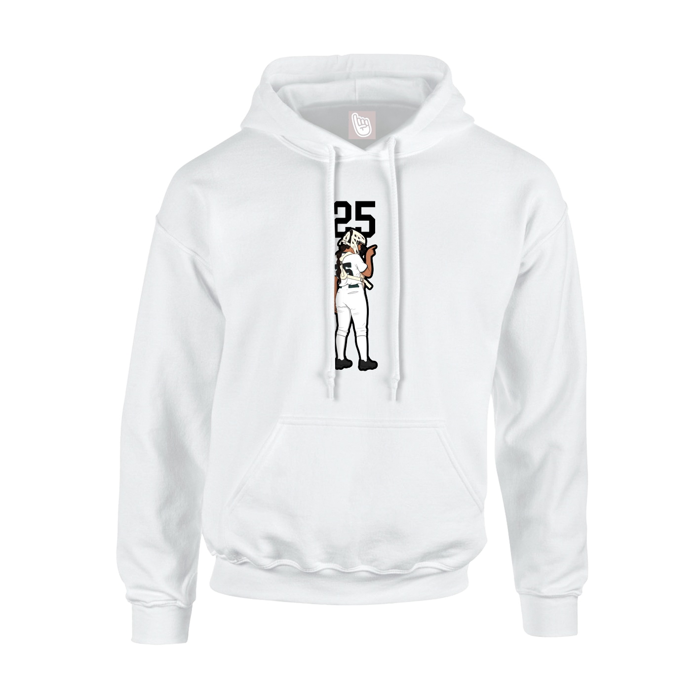 Hoodie — Number Top in White