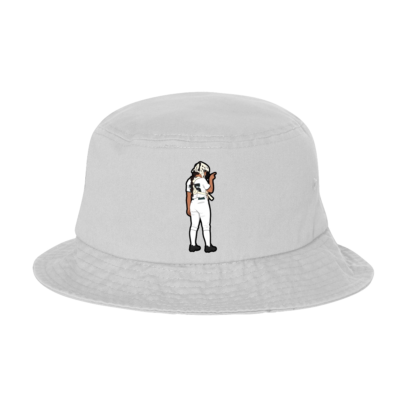 Bucket Cap — Name Vertical in White