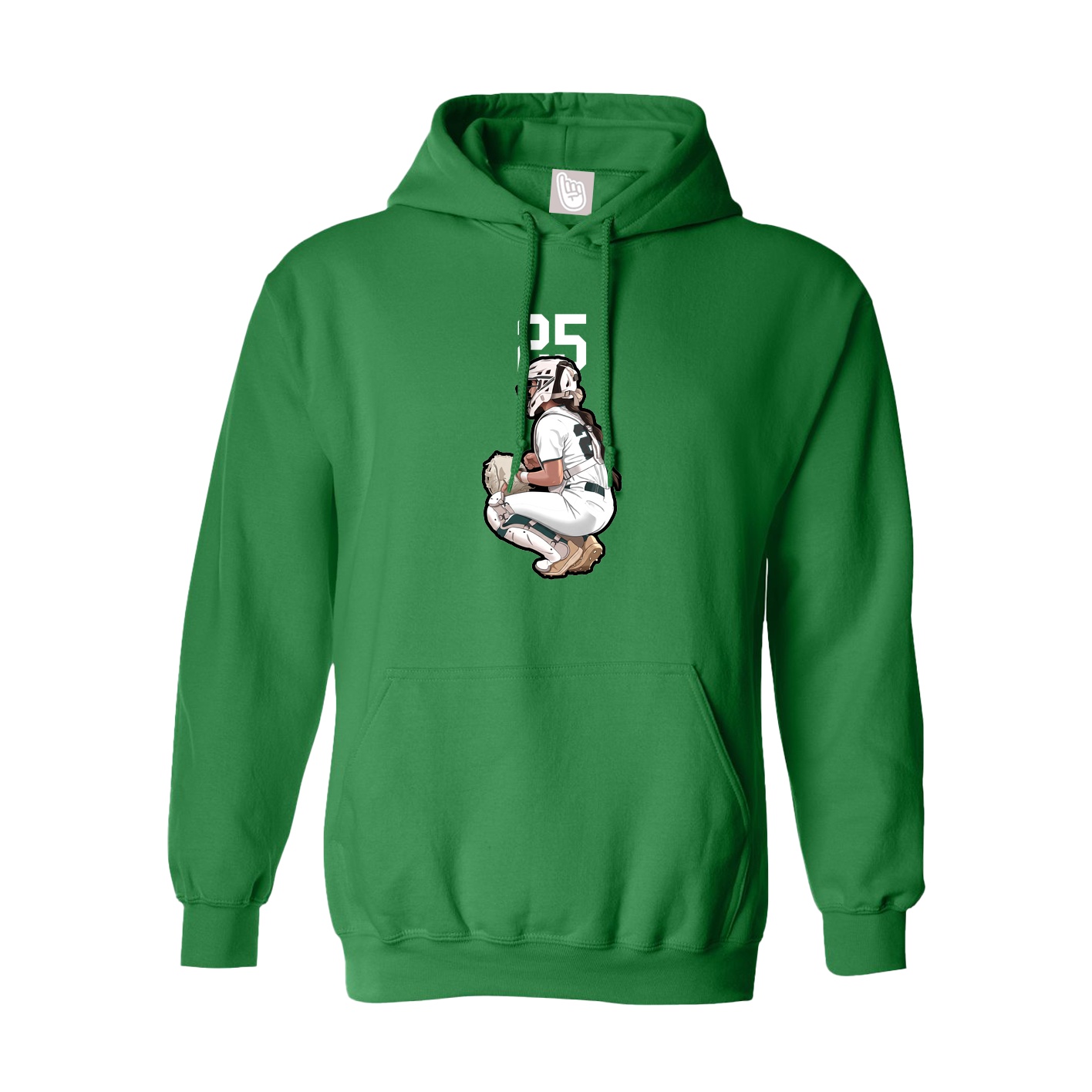 Youth Hoodie — Number Top in Green