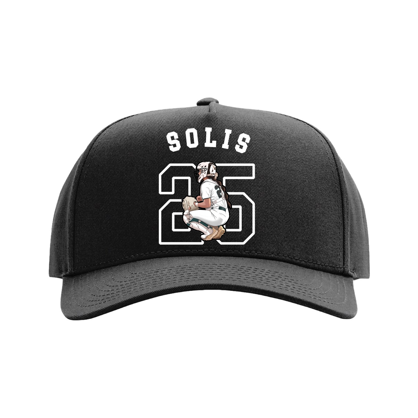 Full Fabric Five-Panel Champ Cap — Shirsey Arch in Black