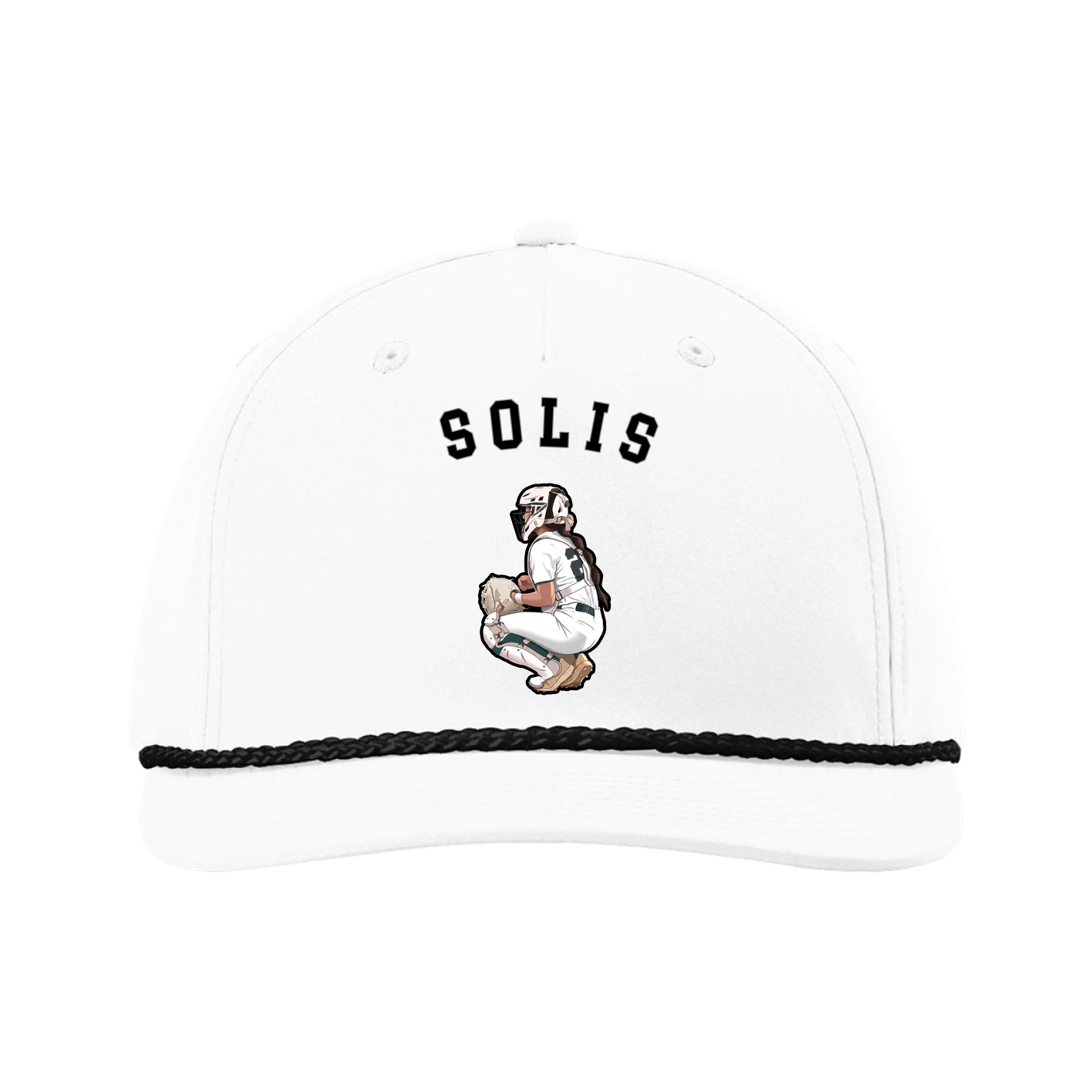 Five-Panel Classic Rope Cap — Shirsey Arch in White