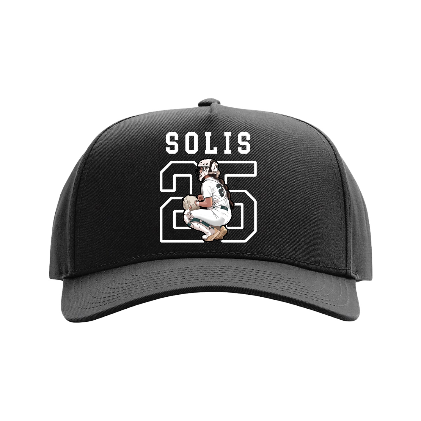 Full Fabric Five-Panel Champ Cap — Shirsey in Black