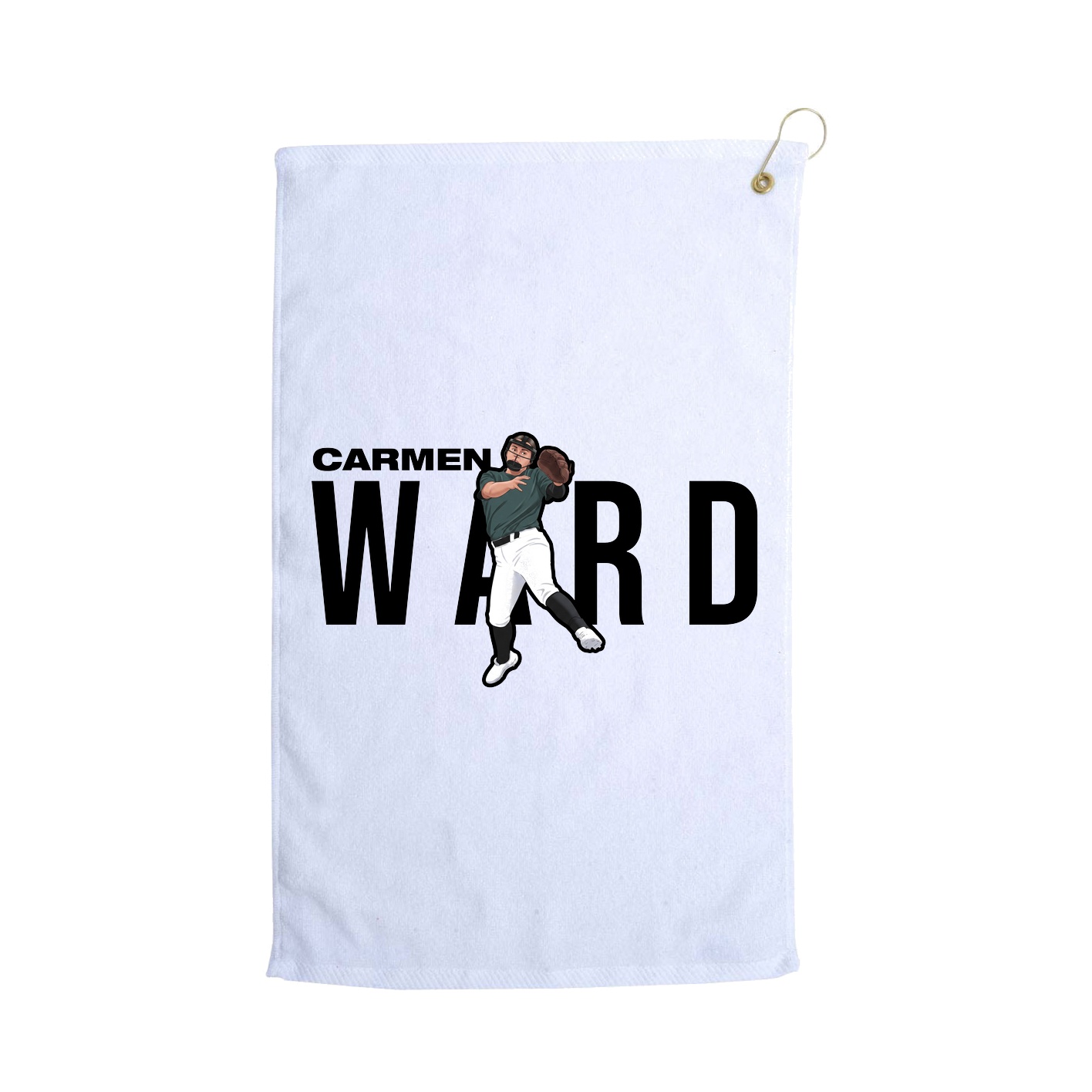 Golf Towel — Player Name in White