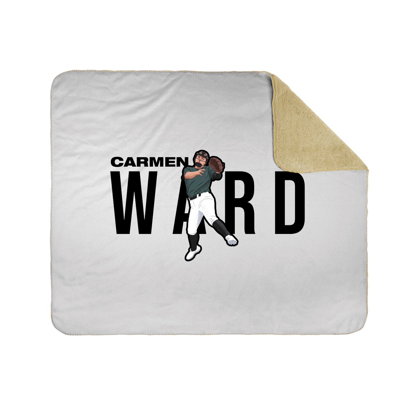 Throw Blanket — Player Name in White