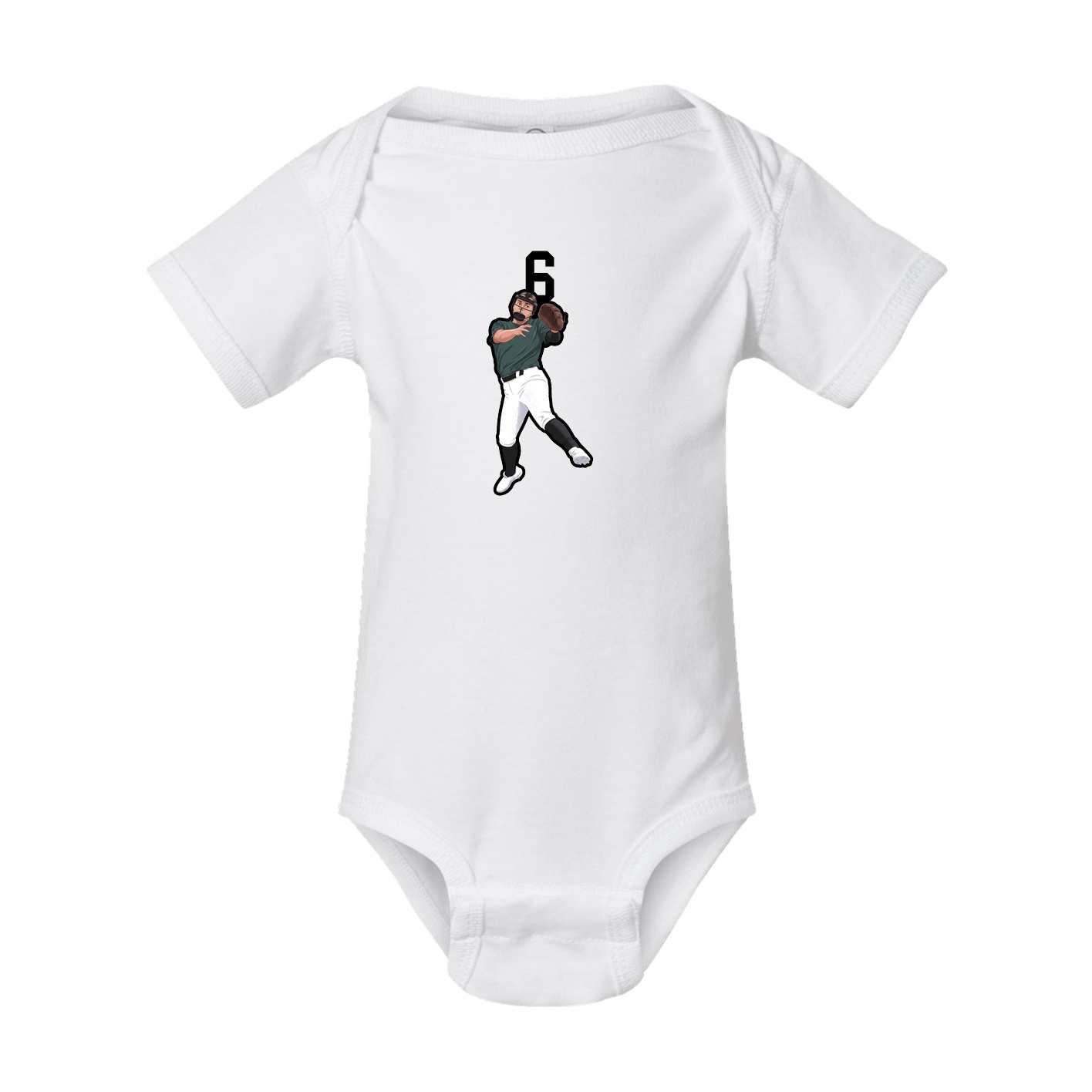 Baby Onesie — Number Top in White