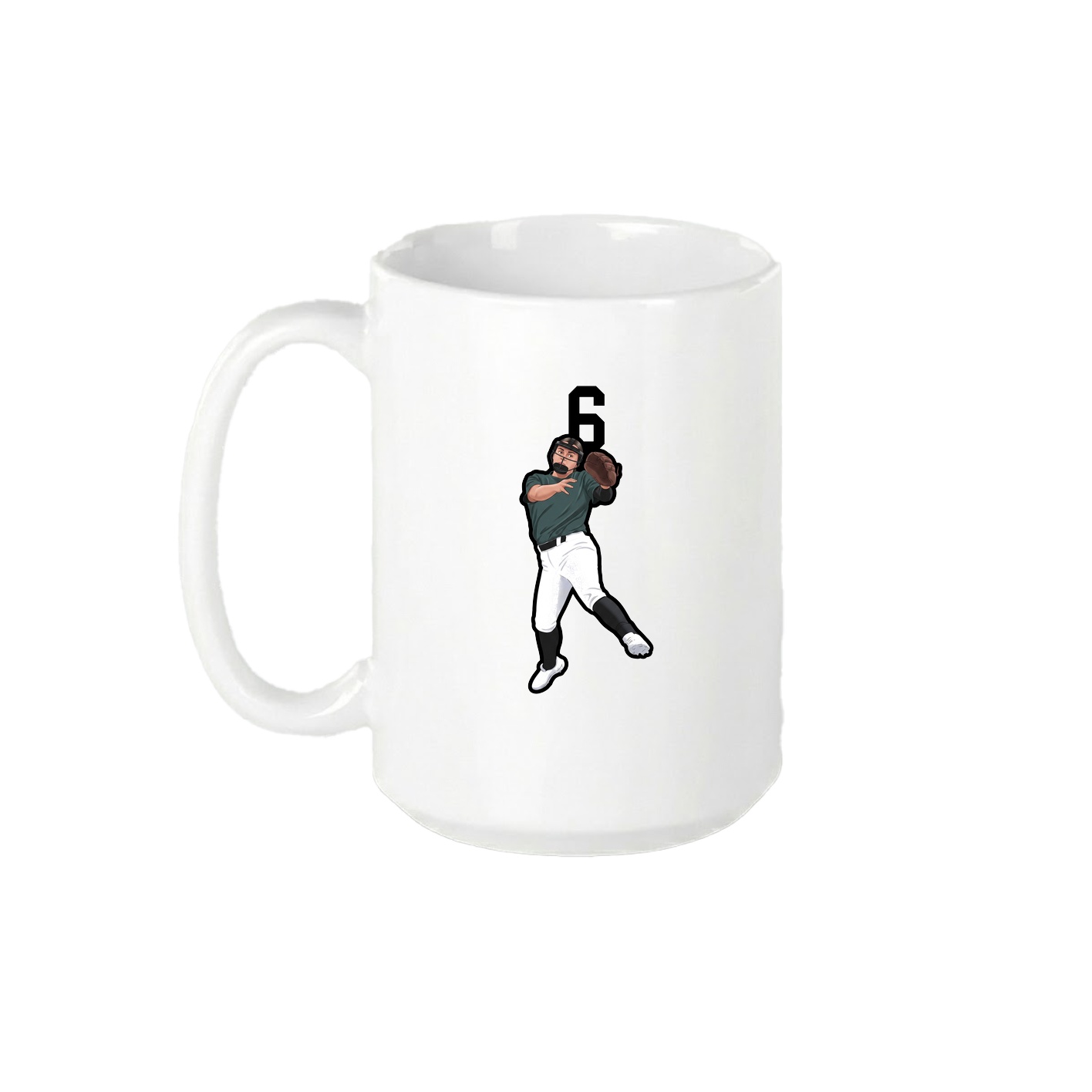 15oz Coffee Mug — Number Top in White