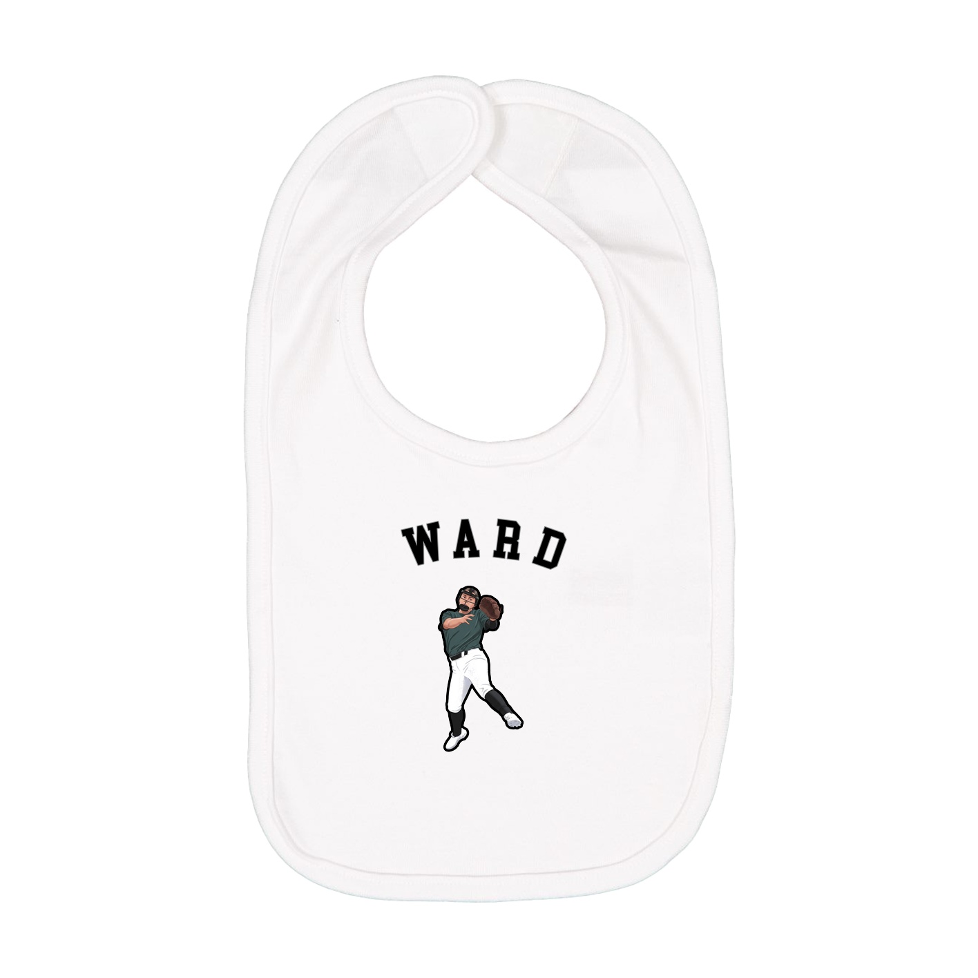 Infant Bib — Shirsey Arch in White