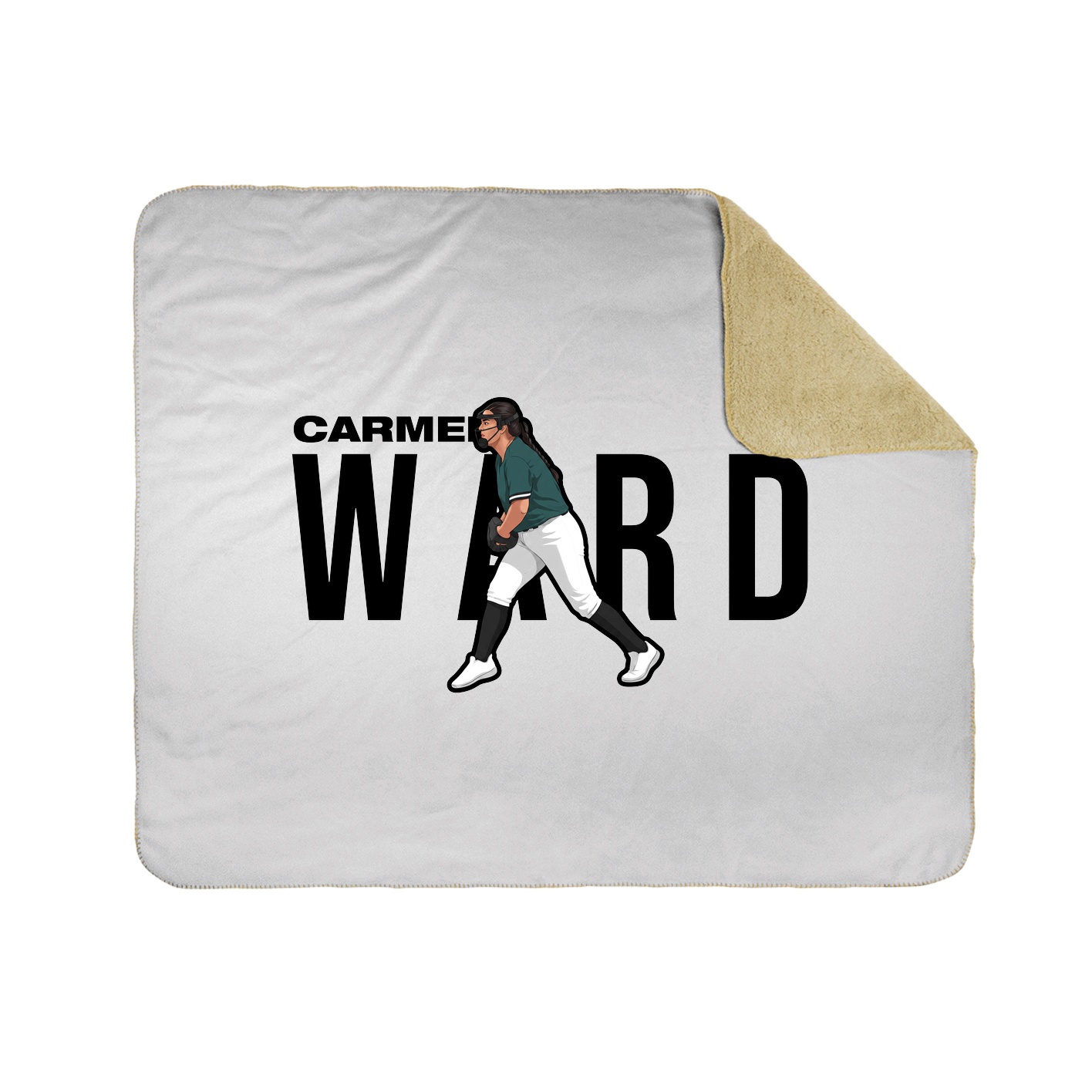 Throw Blanket — Player Name in White