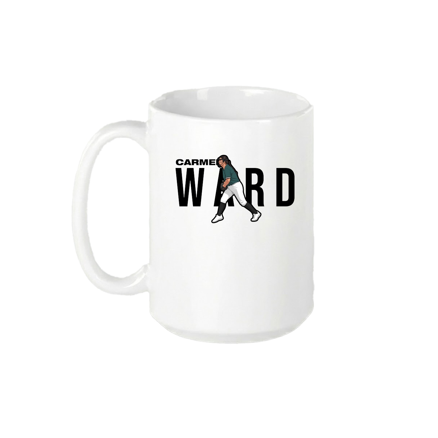 15oz Coffee Mug — Player Name in White