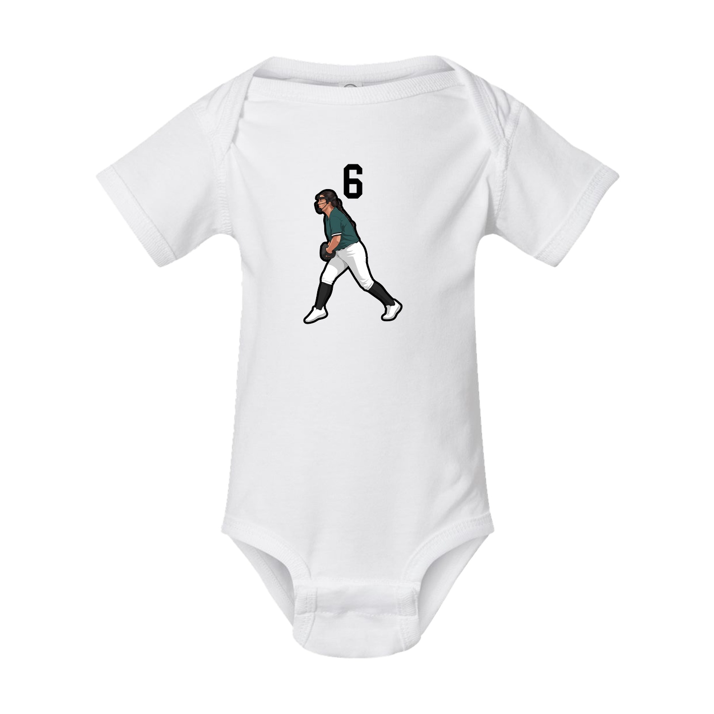 Baby Onesie — Number Top in White