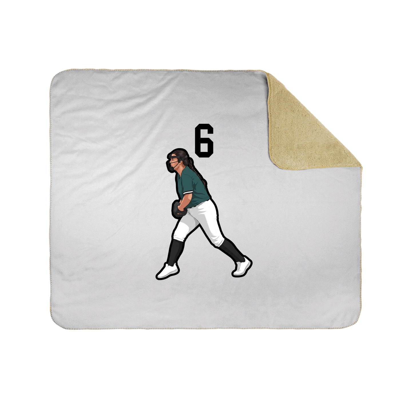 Throw Blanket — Number Top in White